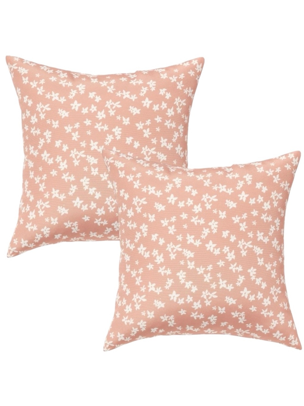 Set of 2 Floral Scatter Pillows in Blush Pink